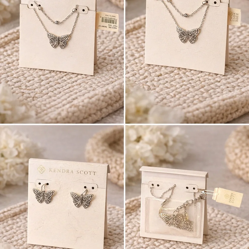 Kendra Scott Butterfly Necklace + Matching Earrings Set 🦋✨ - Picture 5 of 5